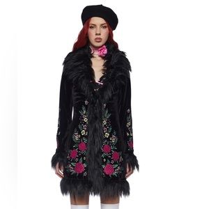 Dolls Kill Sugar Thrillz NWT velvet coat